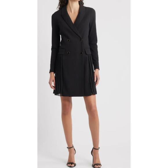 julia jordan Dresses & Skirts - New Julia Jordan Double Breasted Long Sleeve Coat Dress, Black Size 4